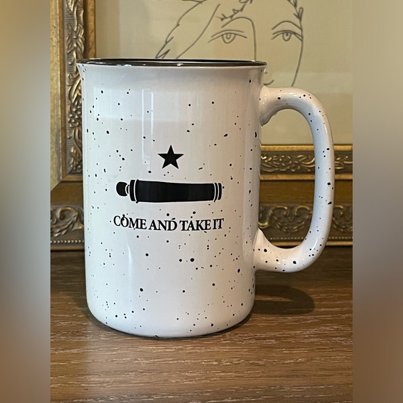 “Come and take it” speckled Mug 16oz Approximately 4 1/2" tall, 3 1/4" in diam. - Picture 1 of 8